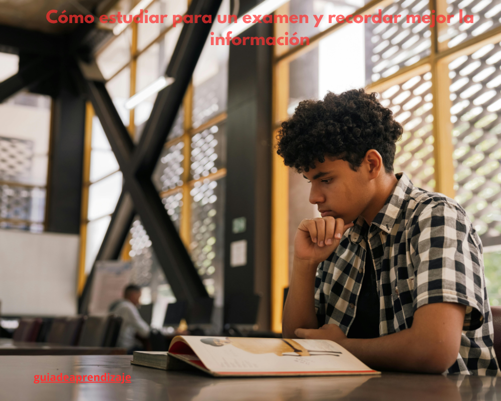 Cómo estudiar para un examen y recordar mejor la información